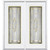 64"x80"x4 9/16" Providence Brass Full Lite Left Hand Entry Door with Brickmould
