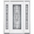 65"x80"x4 9/16" Providence Antique Black Full Lite Right Hand Entry Door with Brickmould