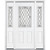 65"x80"x6 9/16" Halifax Antique Black Half Lite Left Hand Entry Door with Brickmould