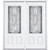 72"x80"x4 9/16" Providence Nickel 3/4 Lite Right Hand Entry Door with Brickmould