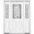 67"x80"x4 9/16" Providence Nickel Half Lite Right Hand Entry Door with Brickmould