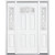 67"x80"x4 9/16" Halifax Nickel Camber Fan Lite Right Hand Entry Door with Brickmould