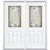 72"x80"x4 9/16" Providence Brass Half Lite Right Hand Entry Door with Brickmould