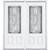 68"x80"x4 9/16" Providence Nickel 3/4 Lite Left Hand Entry Door with Brickmould