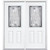 72"x80"x4 9/16" Providence Nickel Half Lite Right Hand Entry Door with Brickmould