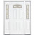 67"x80"x4 9/16" Providence Brass Camber Fan Lite Right Hand Entry Door with Brickmould