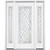 67"x80"x6 9/16" Halifax Nickel Full Lite Left Hand Entry Door with Brickmould