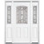 67"x80"x4 9/16" Elmhurst Antique Black Half Lite Left Hand Entry Door with Brickmould