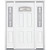 65"x80"x6 9/16" Providence Nickel Camber Fan Lite Right Hand Entry Door with Brickmould