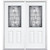 64"x80"x6 9/16" Providence Antique Black Half Lite Left Hand Entry Door with Brickmould