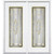 64"x80"x6 9/16" Providence Brass Full Lite Right Hand Entry Door with Brickmould