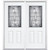 72"x80"x6 9/16" Providence Antique Black Half Lite Left Hand Entry Door with Brickmould