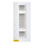 36 In. x 80 In. Marjorie Carré 3-Lite Prefinished White Right-Hand Inswing Steel Entry Door