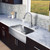 Stainless Steel All in One Farmhouse Kitchen Sink and Faucet Set 33 Inch