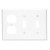 2-Switch 1-Receptacle Plate - White