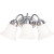 Opal Glass Collection Three-Light Wall Bracket in Chrome