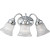 Fluted Glass Collection Chrome 3-light Wall Bracket