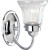 Fluted Glass Collection Chrome 1-light Wall Bracket