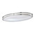 2-Light Brushed Nickel Oval Fluorescent Flush Mount