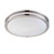 2-Light Brushed Nickel Round Fluorescent Flush Mount