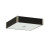 Flushmount Domino collection dark wood and glass