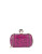 Diane Von Furstenberg Snake-Look Leather Minaudiere - RASPBERRY