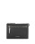 Calvin Klein Augusta Leather Clutch - BLACK/SILVER