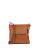 Calvin Klein Pebbled Leather Crossbody - LUGGAGE