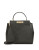 Calvin Klein Textured Leather Satchel - BLACK/GOLD