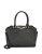 Calvin Klein On My Corner Leather Satchel - BLACK