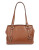 Calvin Klein Classics Pebbled Leather Satchel - LUGGAGE