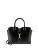 Calvin Klein Hanna Birch-Look Leather Satchel - BLACK/GOLD