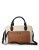 Nine West Zip-N-Go Two-Tone Medium Satchel - BROWN