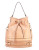 She + Lo Silver Lining Drawstring Shoulder Bag - PINK