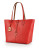 Lauren Ralph Lauren Two-Toned Leather Tote - ORANGE