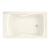 EverClean 5 feet Whirlpool Tub with Reversible Drain in Linen