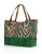 Lauren Ralph Lauren Zebra Canvas Tote - FERN