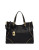 Lauren Ralph Lauren Morley Grommet Leather Tote - BLACK