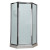 Prestige 16.68 Inch x 24.12 Inch x 16.68 Inch x 68.50 Inch Height Neo-Angle Shower Door in Silver and Hammered Glass