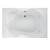 EverClean 6 feet Whirlpool Tub with Center Drain in White