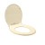 Rise and Shine Round Closed Front Toilet Seat in Bone