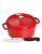 Staub Four-Quart Round Cocotte with Bonus Santoku Knife - RED - 4QT