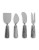 Distinctly Home Four-Piece Marble Cheese Knife Set - GREY