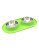 Messy Mutts Medium Silicone Double Feeder - GREEN - MEDIUM