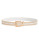 Calvin Klein Reversible Embossed Leather Belt - BEIGE WHITE/WHITE - LARGE