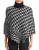 Armani Jeans Dot and Houndstooth Poncho - BLACK - MEDIUM