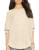 Lauren Ralph Lauren Cotton Sweater Poncho - BEIGE - SMALL