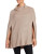 Calvin Klein Ribbed Poncho - ALMOND