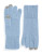 Lord & Taylor Ribbed Cashmere Texting Gloves - BLUE HEATHER