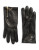 Diane Von Furstenberg Colourblocked Leather Gloves - BLACK/FERRARI RED - 7